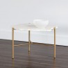 Sunpan Saunders Coffee Table Top White Marble - Lifestyle