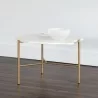Sunpan Saunders Coffee Table Top White Marble - Lifestyle - Sunpan Saunders Coffee Table Top White Marble - Lifestyle