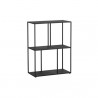 Sunpan Eiffel Low Bookcase - Black in Small - Front Angle