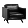 Sunpan Rogers Armchair Cortina Black Leather  - Sunpan Rogers Armchair Cortina Black Leather 
