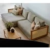 Cane-Line Scale Armrest Left Oak Top Angle - Cane-Line Scale Armrest Left Oak Top Angle