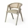 Mercana Tabitha I Wooden Frame 100% Polyester Seat Dining Chair - Angled - Mercana Tabitha I Wooden Frame 100% Polyester Seat Dining Chair - Angled