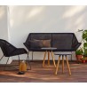 Cane-Line Breeze 2-Seater Black Sofa Hotel View