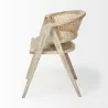 Mercana Tabitha I Wooden Frame 100% Polyester Seat Dining Chair - Side - Mercana Tabitha I Wooden Frame 100% Polyester Seat Dining Chair - Side