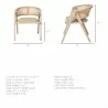 Mercana Tabitha I Wooden Frame 100% Polyester Seat Dining Chair - With Dimensions - Mercana Tabitha I Wooden Frame 100% Polyester Seat Dining Chair - With Dimensions