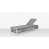 Source Furniture Skye Armless Chaise Gray White