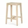 Mercana Colony Light Brown Solid Wood Counter Stool Side - Mercana Colony Light Brown Solid Wood Counter Stool Side