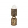 Mercana Akira Small Hammered Gold Metal Pillar Candle Holder
