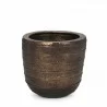 Mercana Aivana Large Antiqued Gold Metal Floor Vase - Mercana Aivana Large Antiqued Gold Metal Floor Vase