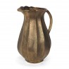 Mercana Anya Antiqued Brass Scalloped Petal Cast Metal Jug Side