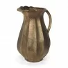 Mercana Anya Antiqued Brass Scalloped Petal Cast Metal Jug Side - Mercana Anya Antiqued Brass Scalloped Petal Cast Metal Jug Side