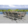 Bellini Home and Gardens Essence 11 Pc Cosmopolitan 39.5 x 78.75/102.5 Extension Dining Table with Teak Table Top - Set