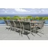 Bellini Home and Gardens Essence 11 Pc Cosmopolitan 39.5 x 78.75/102.5 Extension Dining Table with Teak Table Top - Set - Bellini Home and Gardens Essence 11 Pc Cosmopolitan 39.5 x 78.75/102.5 Extension Dining Table with Teak Table Top - Set