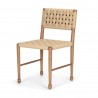 Mercana Brinley Woven Paper Rope w/ Brown Wood Frame Dining Chair