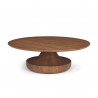 Mercana Arno Warm Mid-Brown Wood Sculptural Round Coffee Table Top