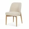 Mercana Abbie Curved Back Oatmeal Fabric Dining Side Chair Side Angle - Mercana Abbie Curved Back Oatmeal Fabric Dining Side Chair Side Angle