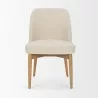 Mercana Abbie Curved Back Oatmeal Fabric Dining Side Chair Front - Mercana Abbie Curved Back Oatmeal Fabric Dining Side Chair Front