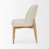 Mercana Abbie Curved Back Oatmeal Fabric Dining Side Chair Side View - Mercana Abbie Curved Back Oatmeal Fabric Dining Side Chair Side View