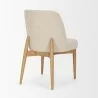 Mercana Abbie Curved Back Oatmeal Fabric Dining Side Chair Back Angle - Mercana Abbie Curved Back Oatmeal Fabric Dining Side Chair Back Angle