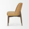 Mercana Abbie Slope Curved Back Tan Leather Dining Side Chair Side View - Mercana Abbie Slope Curved Back Tan Leather Dining Side Chair Side View