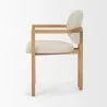 Carlisle Curved Back Cream Chenille Tripod Frame Dining Armchair Side - Carlisle Curved Back Cream Chenille Tripod Frame Dining Armchair Side
