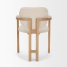 Carlisle Curved Back Cream Chenille Tripod Frame Dining Armchair Back