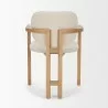 Carlisle Curved Back Cream Chenille Tripod Frame Dining Armchair Back - Carlisle Curved Back Cream Chenille Tripod Frame Dining Armchair Back