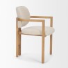 Carlisle Curved Back Cream Chenille Tripod Frame Dining Armchair Other Side