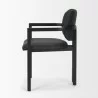 Mercana Carlisle Curved Back Black Leather Tripod Frame Dining Armchair Side - Mercana Carlisle Curved Back Black Leather Tripod Frame Dining Armchair Side