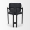 Mercana Carlisle Curved Back Black Leather Tripod Frame Dining Armchair Back