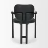 Mercana Carlisle Curved Back Black Leather Tripod Frame Dining Armchair Back - Mercana Carlisle Curved Back Black Leather Tripod Frame Dining Armchair Back