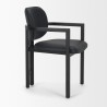 Mercana Carlisle Curved Back Black Leather Tripod Frame Dining Armchair Other Side