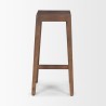 Mercana Colony Medium-Dark Brown Solid Wood Counter Stool Front