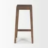 Mercana Colony Medium-Dark Brown Solid Wood Counter Stool Front - Mercana Colony Medium-Dark Brown Solid Wood Counter Stool Front
