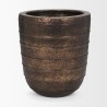Mercana Aivana Extra Large Antiqued Gold Metal Floor Vase