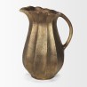Mercana Anya Antiqued Brass Scalloped Petal Cast Metal Jug
