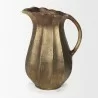 Mercana Anya Antiqued Brass Scalloped Petal Cast Metal Jug - Mercana Anya Antiqued Brass Scalloped Petal Cast Metal Jug