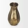 Mercana Anya Antiqued Brass Scalloped Petal Cast Metal Jug Front - Mercana Anya Antiqued Brass Scalloped Petal Cast Metal Jug Front