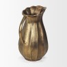 Mercana Anya Antiqued Brass Scalloped Petal Cast Metal Jug Back