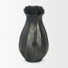 Mercana Anya Matte Black Scalloped Petal Cast Metal Jug1