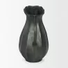 Mercana Anya Matte Black Scalloped Petal Cast Metal Jug1 - Mercana Anya Matte Black Scalloped Petal Cast Metal Jug1