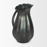 Mercana Anya Matte Black Scalloped Petal Cast Metal Jug 2