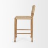 Mercana Brinley Woven Paper Rope w/ Brown Wood Frame Counter Stool Side