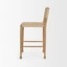 Mercana Brinley Woven Paper Rope w/ Brown Wood Frame Counter Stool Side - Mercana Brinley Woven Paper Rope w/ Brown Wood Frame Counter Stool Side