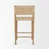 Mercana Brinley Woven Paper Rope w/ Brown Wood Frame Counter Stool Back - Mercana Brinley Woven Paper Rope w/ Brown Wood Frame Counter Stool Back