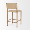 Mercana Brinley Woven Paper Rope w/ Brown Wood Frame Counter Stool