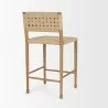 Mercana Brinley Woven Paper Rope w/ Brown Wood Frame Counter Stool - Mercana Brinley Woven Paper Rope w/ Brown Wood Frame Counter Stool