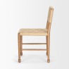 Mercana Brinley Woven Paper Rope w/ Brown Wood Frame Dining Chair Side