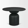 Mercana Atlas 42" Black Wood Stacked Pedestal Base Round Dining Table Top - Mercana Atlas 42" Black Wood Stacked Pedestal Base Round Dining Table Top