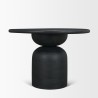 Mercana Atlas 42" Black Wood Stacked Pedestal Base Round Dining Table Front